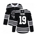 Women's Adidas Chicago Blackhawks #19 Jonathan Toews Authentic Black 2019 Winter Classic NHL Jersey