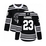 Women's Adidas Chicago Blackhawks #23 Brandon Manning Authentic Black 2019 Winter Classic NHL Jersey