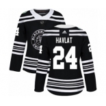 Women's Adidas Chicago Blackhawks #24 Martin Havlat Authentic Black 2019 Winter Classic NHL Jersey