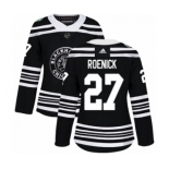 Women's Adidas Chicago Blackhawks #27 Jeremy Roenick Authentic Black 2019 Winter Classic NHL Jersey