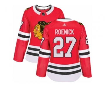 Women's Adidas Chicago Blackhawks #27 Jeremy Roenick Authentic Red Home NHL Jersey