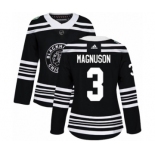 Women's Adidas Chicago Blackhawks #3 Keith Magnuson Authentic Black 2019 Winter Classic NHL Jersey