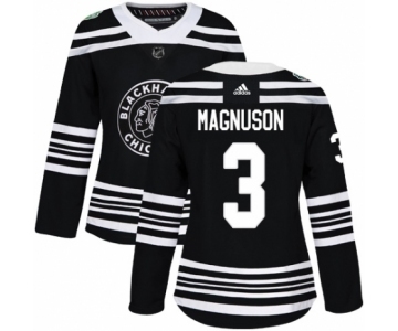 Women's Adidas Chicago Blackhawks #3 Keith Magnuson Authentic Black 2019 Winter Classic NHL Jersey