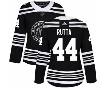 Women's Adidas Chicago Blackhawks #44 Jan Rutta Authentic Black 2019 Winter Classic NHL Jersey