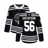 Women's Adidas Chicago Blackhawks #56 Erik Gustafsson Authentic Black 2019 Winter Classic NHL Jersey