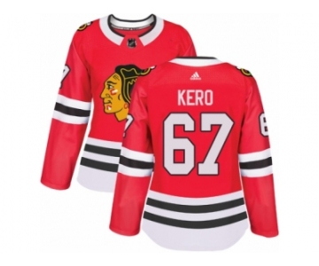 Women's Adidas Chicago Blackhawks #67 Tanner Kero Premier Red Home NHL Jersey