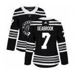 Women's Adidas Chicago Blackhawks #7 Brent Seabrook Authentic Black 2019 Winter Classic NHL Jersey