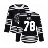 Women's Adidas Chicago Blackhawks #78 Nathan Noel Authentic Black 2019 Winter Classic NHL Jersey