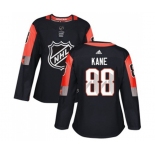 Women's Adidas Chicago Blackhawks #88 Patrick Kane Authentic Black 2018 All-Star Central Division NHL Jersey