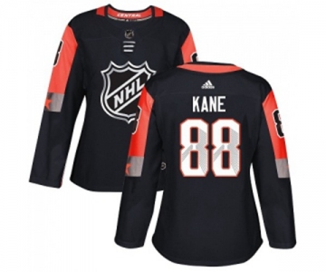 Women's Adidas Chicago Blackhawks #88 Patrick Kane Authentic Black 2018 All-Star Central Division NHL Jersey