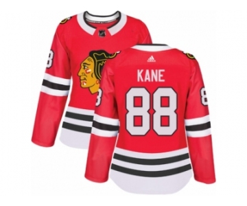 Women's Adidas Chicago Blackhawks #88 Patrick Kane Authentic Red Home NHL Jersey