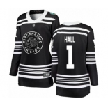 Women's Chicago Blackhawks #1 Glenn Hall Black 2019 Winter Classic Fanatics Branded Breakaway NHL Jersey