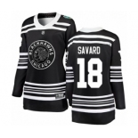 Women's Chicago Blackhawks #18 Denis Savard Black 2019 Winter Classic Fanatics Branded Breakaway NHL Jersey