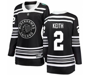 Women's Chicago Blackhawks #2 Duncan Keith Black 2019 Winter Classic Fanatics Branded Breakaway NHL Jersey