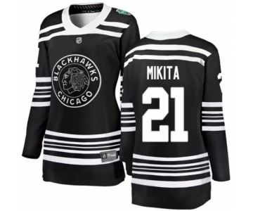 Women's Chicago Blackhawks #21 Stan Mikita Black 2019 Winter Classic Fanatics Branded Breakaway NHL Jersey