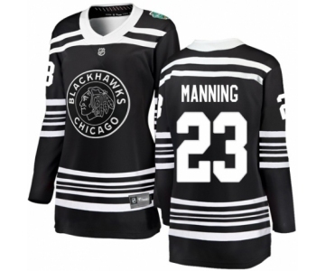 Women's Chicago Blackhawks #23 Brandon Manning Black 2019 Winter Classic Fanatics Branded Breakaway NHL Jersey