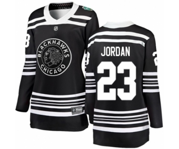 Women's Chicago Blackhawks #23 Michael Jordan Black 2019 Winter Classic Fanatics Branded Breakaway NHL Jersey