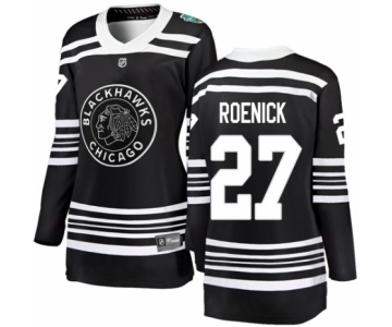 Women's Chicago Blackhawks #27 Jeremy Roenick Black 2019 Winter Classic Fanatics Branded Breakaway NHL Jersey