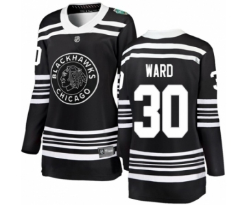 Women's Chicago Blackhawks #30 Cam Ward Black 2019 Winter Classic Fanatics Branded Breakaway NHL Jersey