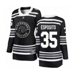 Women's Chicago Blackhawks #35 Tony Esposito Black 2019 Winter Classic Fanatics Branded Breakaway NHL Jersey