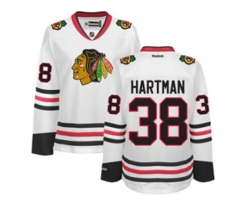 Women's Chicago Blackhawks #38 Ryan Hartman White Road Stitched NHL Jersey