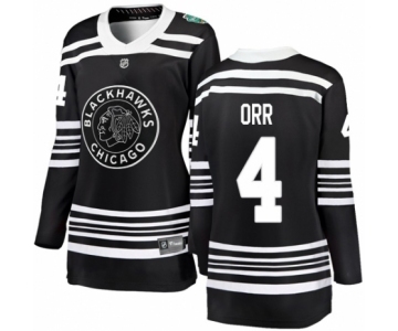 Women's Chicago Blackhawks #4 Bobby Orr Black 2019 Winter Classic Fanatics Branded Breakaway NHL Jersey