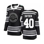 Women's Chicago Blackhawks #40 John Hayden Black 2019 Winter Classic Fanatics Branded Breakaway NHL Jersey