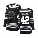 Women's Chicago Blackhawks #42 Gustav Forsling Black 2019 Winter Classic Fanatics Branded Breakaway NHL Jersey