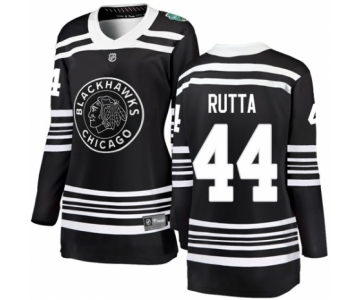 Women's Chicago Blackhawks #44 Jan Rutta Black 2019 Winter Classic Fanatics Branded Breakaway NHL Jersey