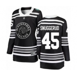 Women's Chicago Blackhawks #45 Luc Snuggerud Black 2019 Winter Classic Fanatics Branded Breakaway NHL Jersey