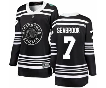 Women's Chicago Blackhawks #7 Brent Seabrook Black 2019 Winter Classic Fanatics Branded Breakaway NHL Jersey