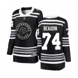 Women's Chicago Blackhawks #74 Nicolas Beaudin Black 2019 Winter Classic Fanatics Branded Breakaway NHL Jersey