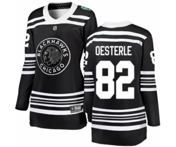 Women's Chicago Blackhawks #82 Jordan Oesterle Black 2019 Winter Classic Fanatics Branded Breakaway NHL Jersey