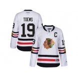 Women's Reebok Chicago Blackhawks #19 Jonathan 2017 Winter Classic Toews White Stitched NHL Jersey