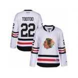 Women's Reebok Chicago Blackhawks #22 Jordin Tootoo Authentic White 2017 Winter Classic NHL Jersey