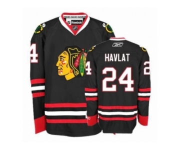 Women's Reebok Chicago Blackhawks #24 Martin Havlat Authentic Black Third NHL Jersey