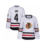 Women's Reebok Chicago Blackhawks #4 Bobby Orr Authentic White 2017 Winter Classic NHL Jersey