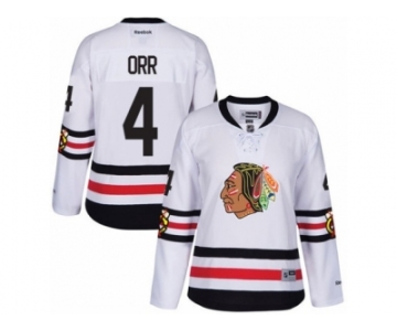 Women's Reebok Chicago Blackhawks #4 Bobby Orr Authentic White 2017 Winter Classic NHL Jersey