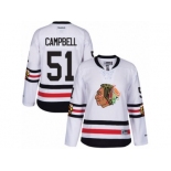 Women's Reebok Chicago Blackhawks #51 Brian Campbell Authentic White 2017 Winter Classic NHL Jersey