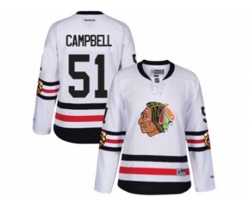 Women's Reebok Chicago Blackhawks #51 Brian Campbell Authentic White 2017 Winter Classic NHL Jersey