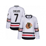 Women's Reebok Chicago Blackhawks #7 Chris Chelios Authentic White 2017 Winter Classic NHL Jersey