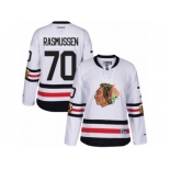 Women's Reebok Chicago Blackhawks #70 Dennis Rasmussen Authentic White 2017 Winter Classic NHL Jersey