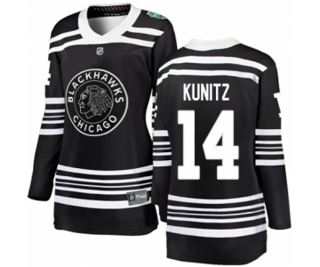 omen's Chicago Blackhawks #14 Chris Kunitz Black 2019 Winter Classic Fanatics Branded Breakaway NHL Jersey