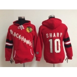 women nhl jerseys chicago blackhawks #10 sharp red[pullover hooded sweatshirt]