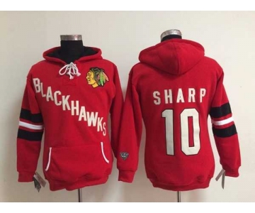 women nhl jerseys chicago blackhawks #10 sharp red[pullover hooded sweatshirt]