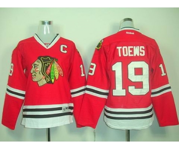 women nhl jerseys chicago blackhawks #19 toews red