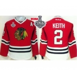 women nhl jerseys chicago blackhawks #2 keith red[2015 stanley cup][patch A]