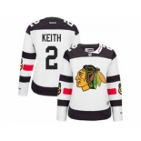 women nhl jerseys chicago blackhawks #2 keith white[2016 stadium]