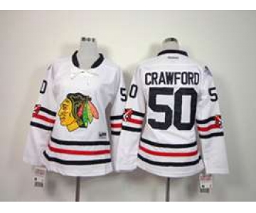 women nhl jerseys chicago blackhawks #50 crawford white[2015 winter classic]