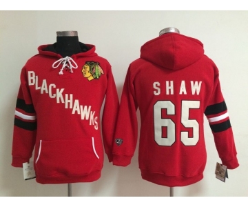 women nhl jerseys chicago blackhawks #65 shaw red[pullover hooded sweatshirt]